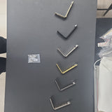 Channel Rod Single Wall L Brackets 28 mm 1 1/8" ( Set of 2 ) H-Rail