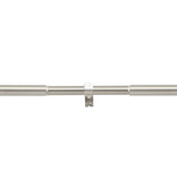 1" Acrylic Flute Single Curtain Rod, Clear Nickel / Steel, 120-180 (sale)