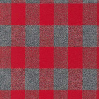 Buffalo Checks Red / Grey Pattern Tartan 100% cotton 15 Mtr pc