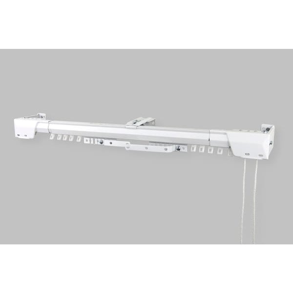 Design White Heavy Duty Traverse Rod (Center Open) 66 to 120"