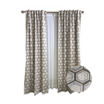 Jacquard Collection- Large Hexagon Pattern Curtains*
