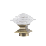 Aztec Acrylic Finial for 1 3/8" Curtain Rod ~ 35 f16