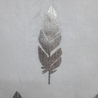 Sheer Feather Silver, Grommet Drapery Panels 54 x 96 ( Set of 2 )