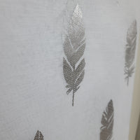 Sheer Feather Silver, Grommet Drapery Panels 54 x 96 ( Set of 2 )