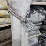 Curtain Tiebacks, Curtain Rope, silver ( Set of 2 )