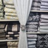 Magnet Curtain Tie Back  Rope style, Pewter