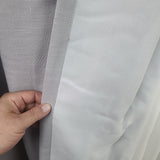 Linen Text Lined Window Curtain Panel  144W  X 96L  Gray Room Darkening / Box Pleat
