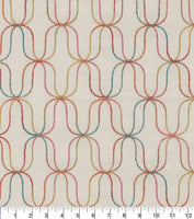 Acoustic Embroidery CL Retro Drapery Upholstery Fabric by PK Lifestyles and Novogratz