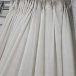 Pinch Pleat Pleated Sheer Panels 150W X 95" long Natural Flax Look (Pair)