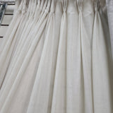 Pinch Pleat Pleated Sheer Panels 150W X 95" long Natural Flax Linen Look (Set of 2 )