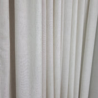 Pinch Pleat Pleated Sheer Panels 150W X 95" long Natural Flax Linen Look (Set of 2 )