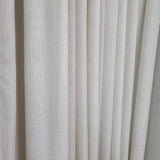 Pinch Pleat Pleated Sheer Panels 150W X 95" long Natural Flax Linen Look (Set of 2 )