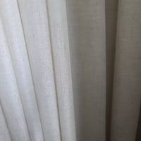 Pinch Pleat Pleated Sheer Panels 150W X 95" long Natural Flax Look (Pair)