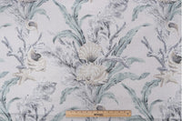 Tarramar Printed Cotton Drapery Fabric in Seaglass