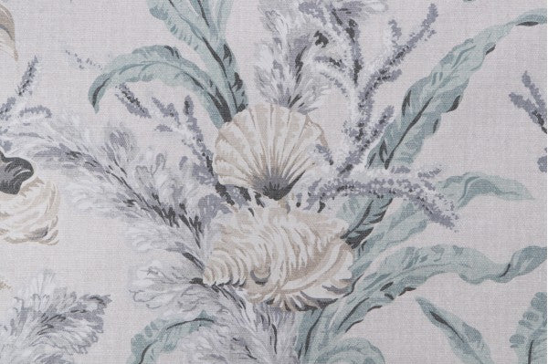 Tarramar Printed Cotton Drapery Fabric in Seaglass