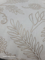 Pleasure Garden Color Hemp, Embroidered Fabric,