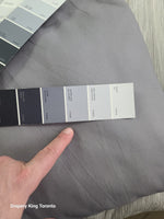 Linen Blackout Window Curtains Grommet Panel Color Gray 100 W x 96 L