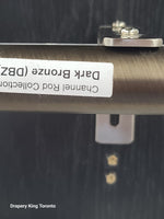 Dark Bronze Channel Rod 72 Inch MANUAL CURTAIN Rod (1 1/8") 28mm "Rod"