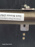 Dark Bronze Channel Rod 72 Inch MANUAL CURTAIN Rod (1 1/8") 28mm "Rod"