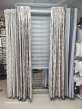 140 X 95 In (set ) Linen Text Box Pleated Curtain