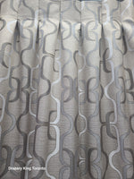 140 X 95 In (set ) Linen Text Box Pleated Curtain