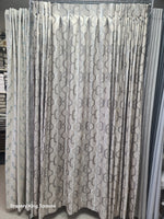 140 X 95 In (set ) Linen Text Box Pleated Curtain