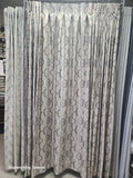 140 X 95 In (set ) Linen Text Box Pleated Curtain