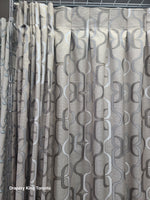 140 X 95 In (set ) Linen Text Box Pleated Curtain