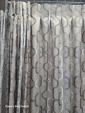 140 X 95 In (set ) Linen Text Box Pleated Curtain