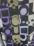 Brown/Purple Geometric Chenille Jacquard Home Decorating Fabric, Fabric by The Yard