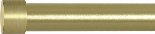 End Cap Finials, 1 1/8 diameter (28mm) Satin Gold / Matte Brass