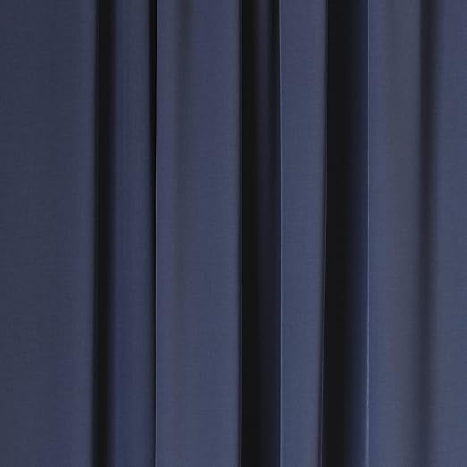 Umbra Twilight Blackout Panel with Pocket top tabs, Navy 52 X 63" inch Long (Set Of 2)