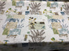 Richloom Brigitte Sky Blue French Script Paris Floral Fabric