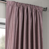 Faux Dupioni Silk Curtain Vintage Textured for Room Decor 50 X 120 (1 Panel) Smokey Plum