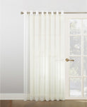 Grommet top Sheer Frost Voile Window Treatment Collection 52 x 95" long 2 panel set Ivory