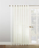 Grommet top Sheer Frost Voile Window Treatment Collection 52 x 95" long 2 panel set Ivory