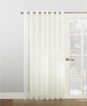 Grommet top Sheer Frost Voile Window Treatment Collection 52 x 84" long 2 panel set Ivory