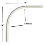 CS 90 Degree Bend CS90Bend - White 12" X 12"