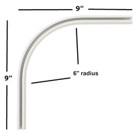 CS 90 Degree Bend CS90Bend - White 12" X 12"