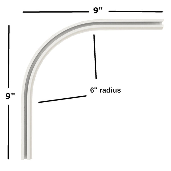 CS 90 Degree Bend CS90Bend - White 12" X 12"