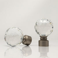 Dynasty Crystal Finial 1-1/8"(28mm) antique brass (Pair) old gold