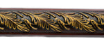 6 Foot, Emperor 2" Dia. Leaf Wood Pole (50mm) Rosewood, carved Wood