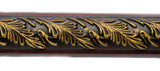 6 Foot, Emperor 2" Dia. Leaf Wood Pole (50mm) Rosewood, carved Wood