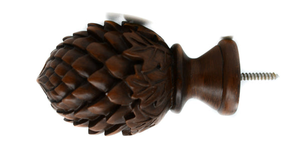 Pine Finial 1 3/4" For Wood Mahogany