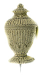 Octavia Finial, For Wood Curtain Rods Alabaster Crackel (Set of 2)