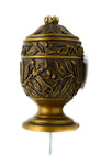 Galla Finial, For Wood Curtain Rods Antique Brass (Set of 2)