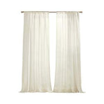 Carol Sheer Voile Single Curtain Panel, 200" x 107" Ivory ( Set of 2 Panels)