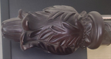Nero Finial, For Wood Curtain Rods Espresso (Set of 2)