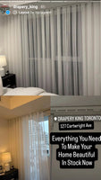 Ceiling Mount, Warm White Sheer Curtain, 3-in-1 Hanging (Wave, Ripple Fold, Back Tab), (Set of 2)