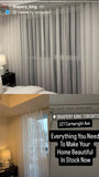 Ceiling Mount, Warm White Sheer Curtain, 3-in-1 Hanging (Wave, Ripple Fold, Back Tab), (Set of 2)